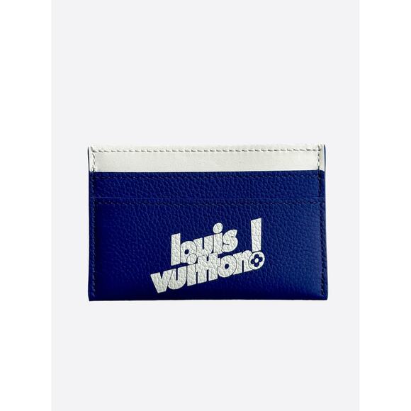 Louis Vuitton Blue & White Everyday Logo Cardholder - Picture 1 of 3